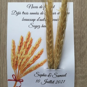 Card "matrimonio di grano" con spighe, 4 modelli tra cui scegliere, personalizzabile