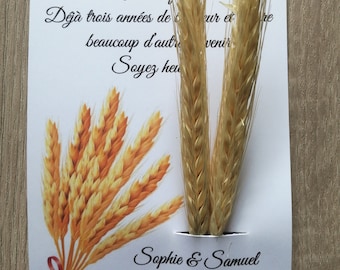 “wheat wedding” card with ears of corn, 4 models to choose from, customizable