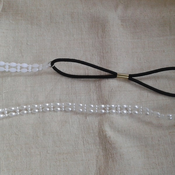 headband "perles blanches"