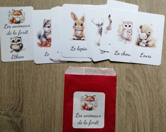 educational card games for children, "forest animals" model