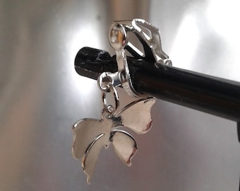 earrings clips "butterfly"