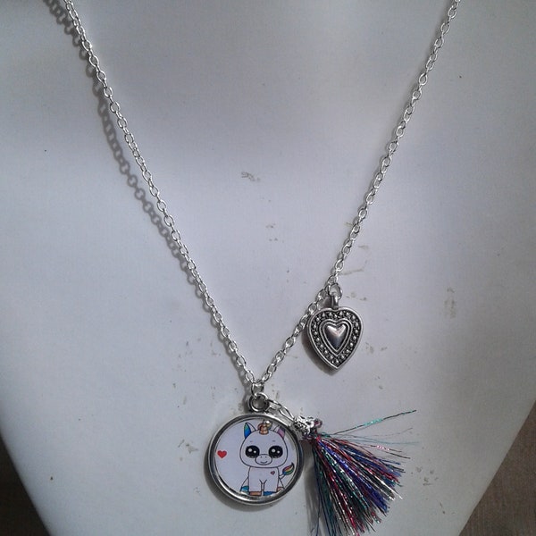 collier enfant "licorne kawaii"