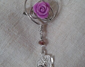 brooch "purple flower"