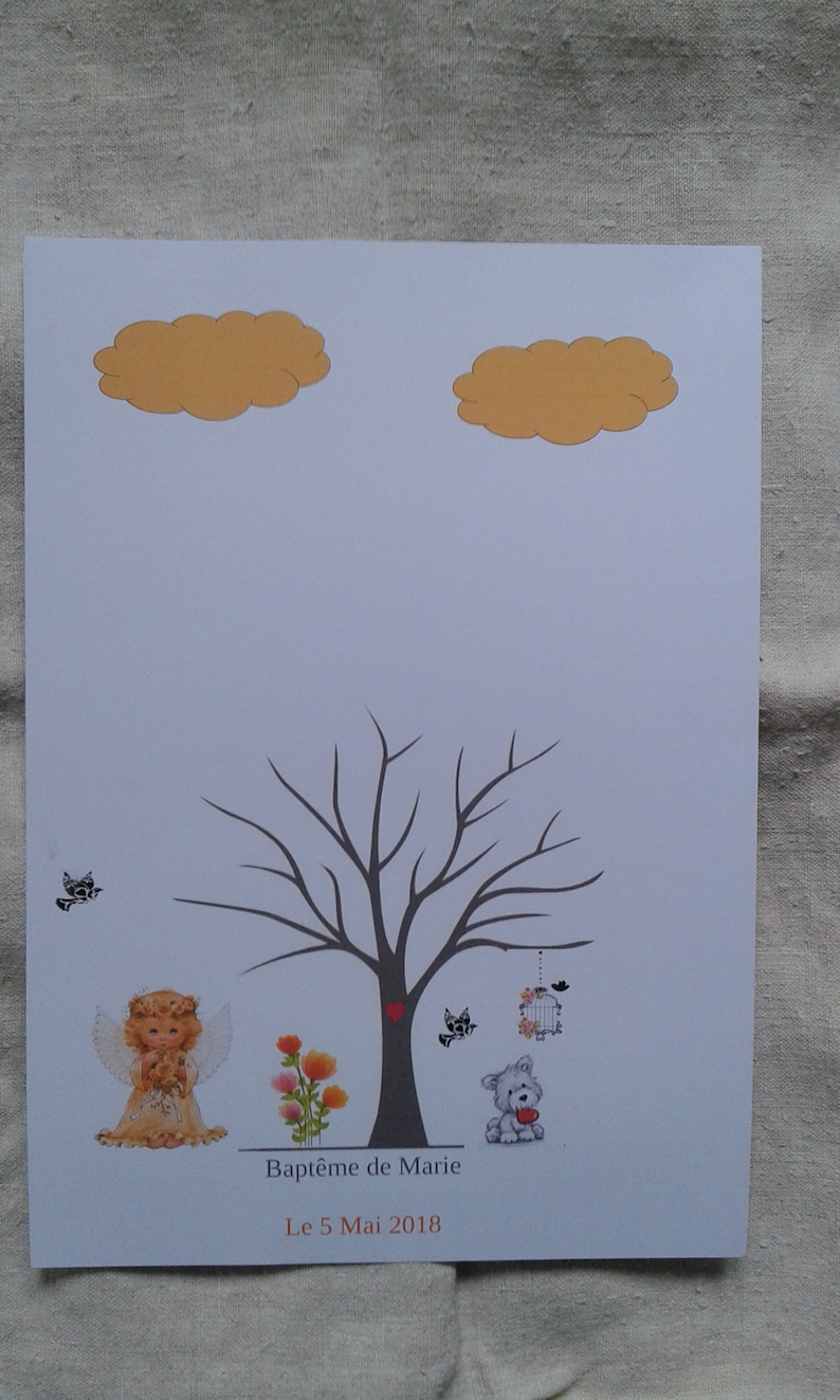 tree Angel for baptism customizable prints babyshower