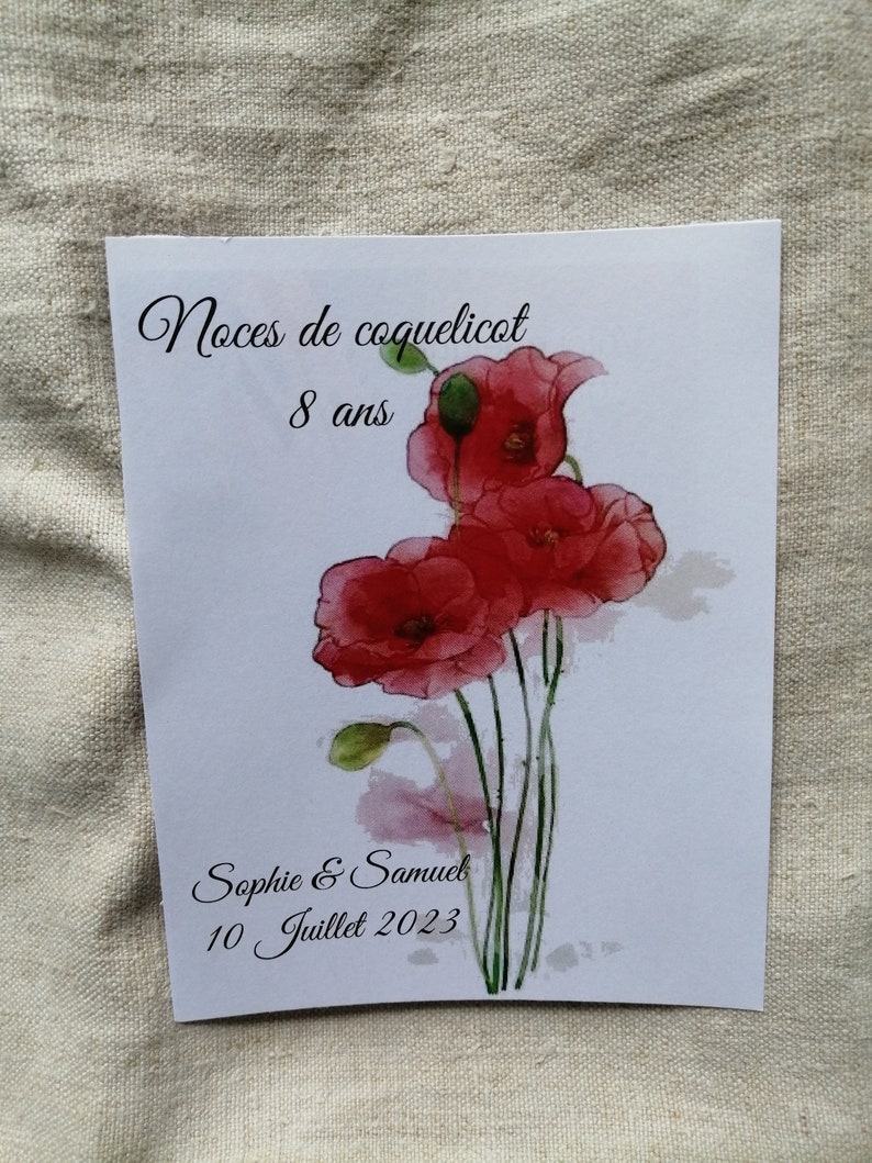 carte "anniversaire de mariage", personnalisable image 4
