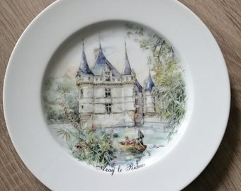 Plato decorativo Azay la cortina en porcelana de Limoges