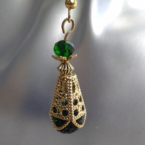 earrings &quot;green shamballa pearl&quot;