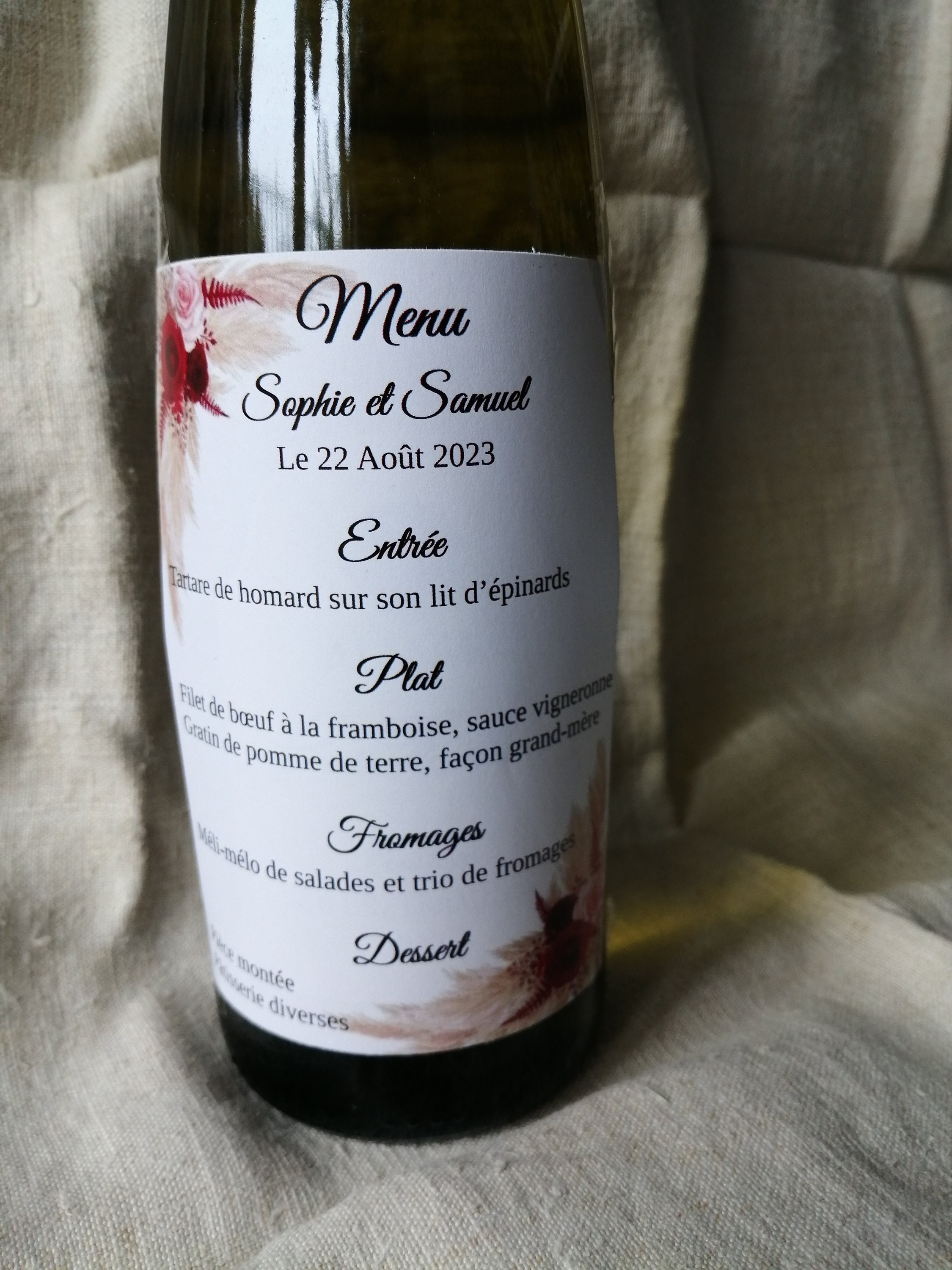 Etiquette de vin photo personnalisée, Modèle d'étiquette de vin avec Etiquette de vin photo personnalisée, Modèle d'étiquette de vin avec