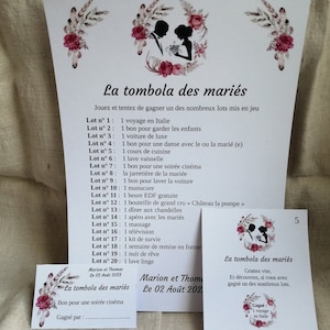 carte à gratter "jeu tombola des mariés", personnalisables, 10 modèles au choix image 5
