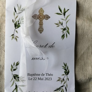 livret de messe baptême, personnalisable, 6 modèles au choix