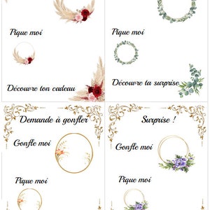 carte et ballon avec message, personnalisable image 5