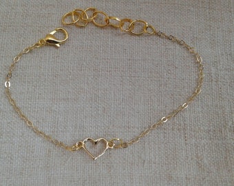 gold plated bracelet "heart"