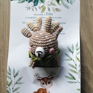 cadeau de naissance, hochet animaux et sa carte, personnalisable, plusieurs modèles au choix