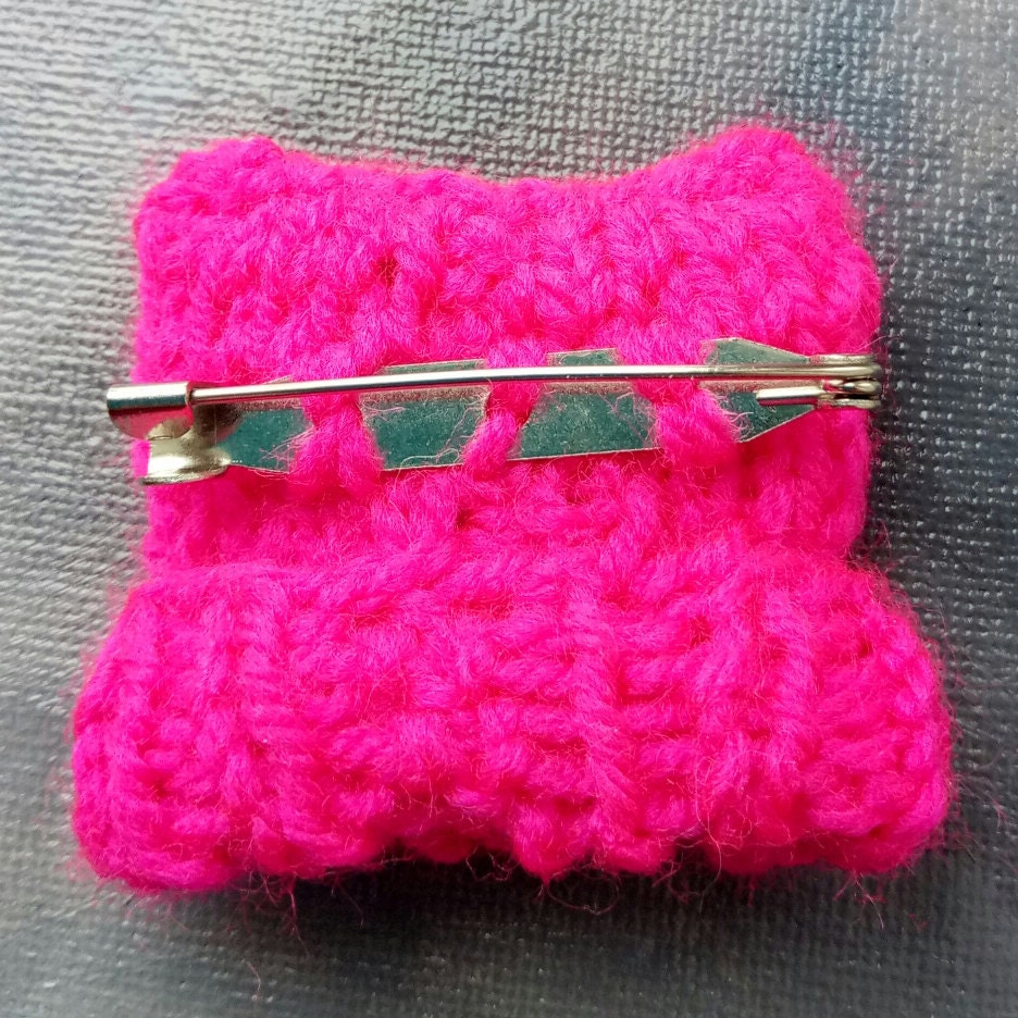 Pussypin Pink Pussycat Brooch Knited Cat Head Pin Pussyhat Etsy