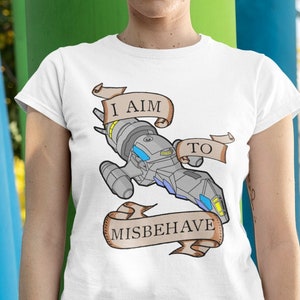I Aim to Misbehave Firefly T-shirt - Firefly Serenity Tee - gifts for nerds, sci-fi gifts, Whedonverse, gifts under 30, shiny