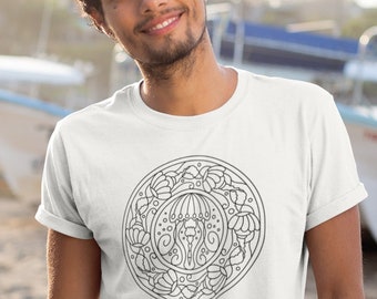 Jellyfish Mandala Short-Sleeve Unisex T-Shirt