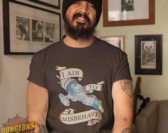 Firefly I Aim to Misbehave T-Shirt | Sci-Fi Geek Tee | Nerdy Gift for Firefly Fans