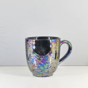Oil Slick Mega Mug, Pearlescent Style Mugs, Extra Large, Petrol Effect Cup, Tea Coffee Lover, 17 Fluid Ounces, Unique Gift Ceramic image 5