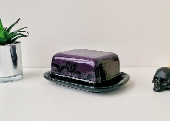 Purple butter dish deals