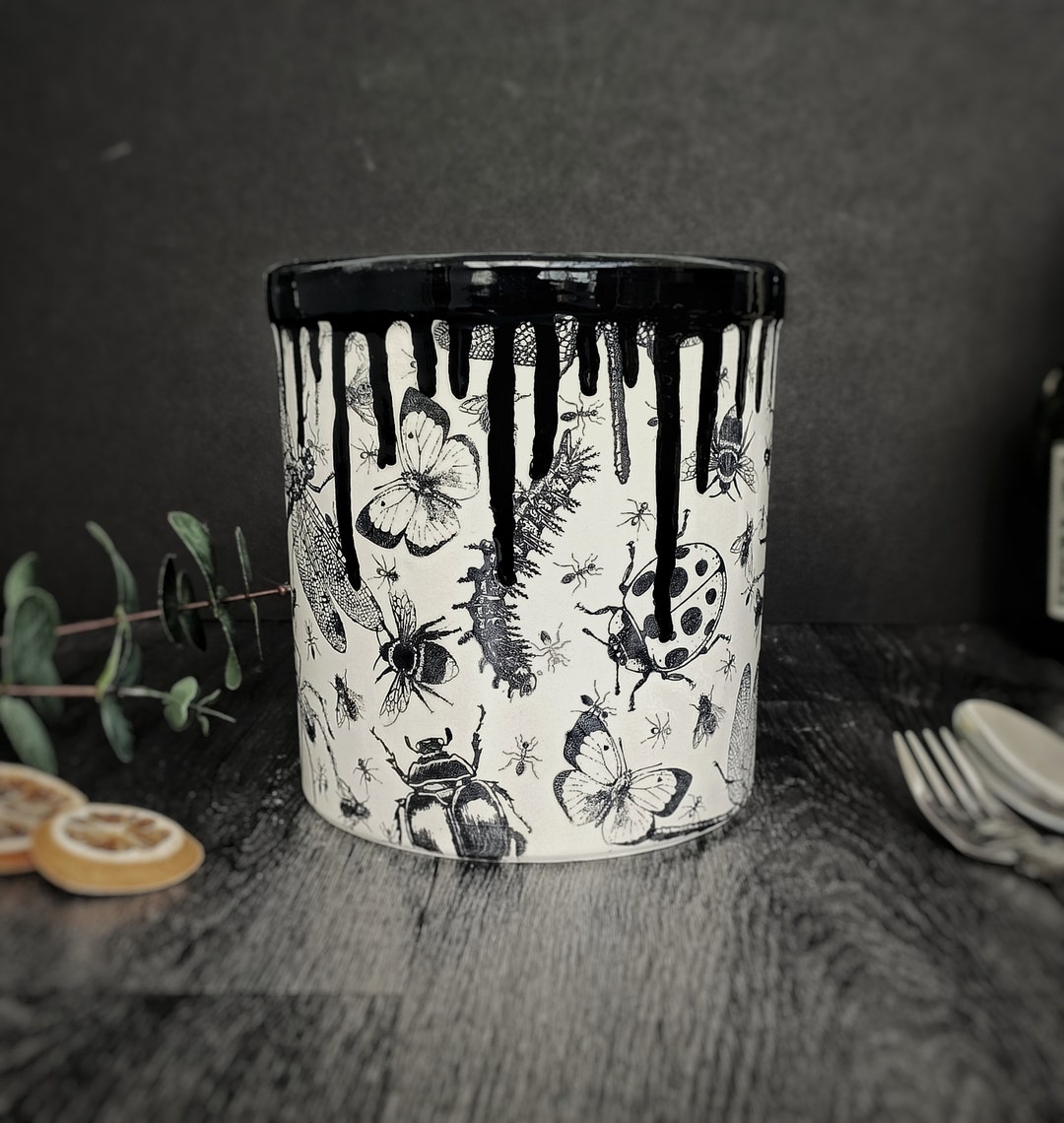 Insect Utensil Holder, Kitchen Pot, Butterfly Homeware, Bugs Storage ...