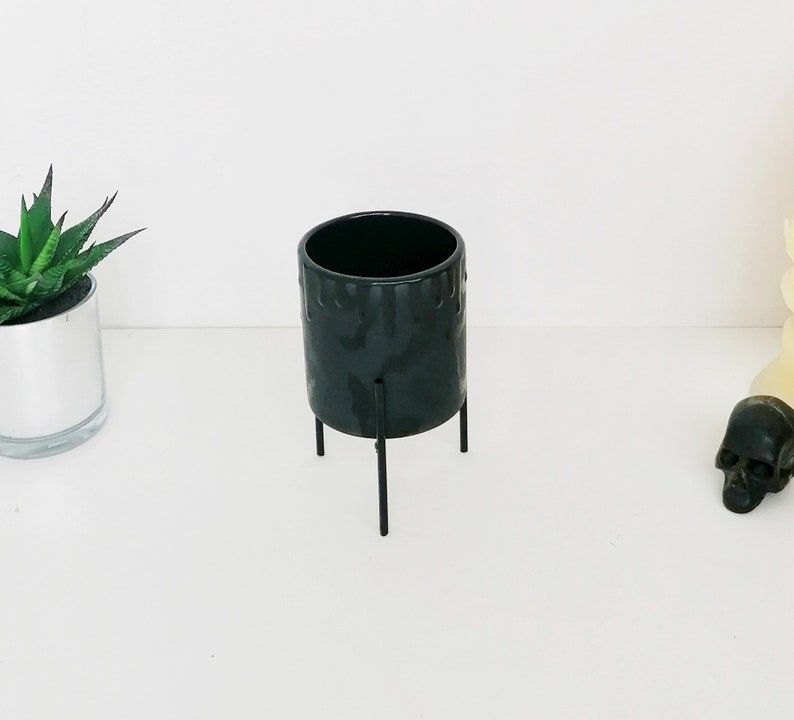 Bats Planter Pot, Bat Indoor Planters, Gothic Plant Stand, Goth ...
