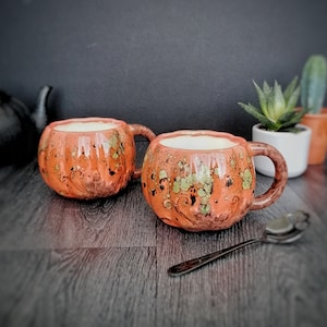 Mouldy Pumpkin Mug, Halloween Pumpkins Mugs, Orange Spiced Latte, Squash Harvest, Fall Autumn, Tea Coffee, Hot Chocolate, Winter Ceramic Cup