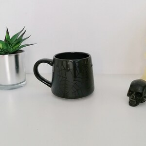 Matte Stumpy Mug, Webs Goth Mugs, Web Gothic Cup, Tea Coffee Lover ...
