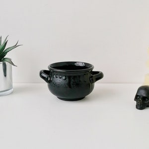 Matte Black Web, Cauldron Candle Bowl, Soup Bowls, Pumpkin Spiced, Goth Emo Ceramic, Weird and Wonderful, Gothic Gift, Kitchenware Present