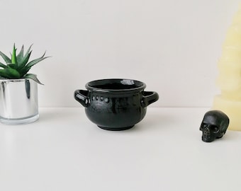 Matte Black Web, Cauldron Candle Bowl, Soup Bowls, Pumpkin Spiced, Goth Emo Ceramic, Weird and Wonderful, Gothic Gift, Kitchenware Present