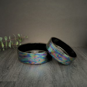 Gamelle pour animal de compagnie anti-éclaboussures d&#39;huile, gamelles de nourriture noires, animaux de compagnie irisés, aliments pour animaux, biscuits pour chien, eau de chat, céramique arc-en-ciel, plat holographique, fourrure de bébé
