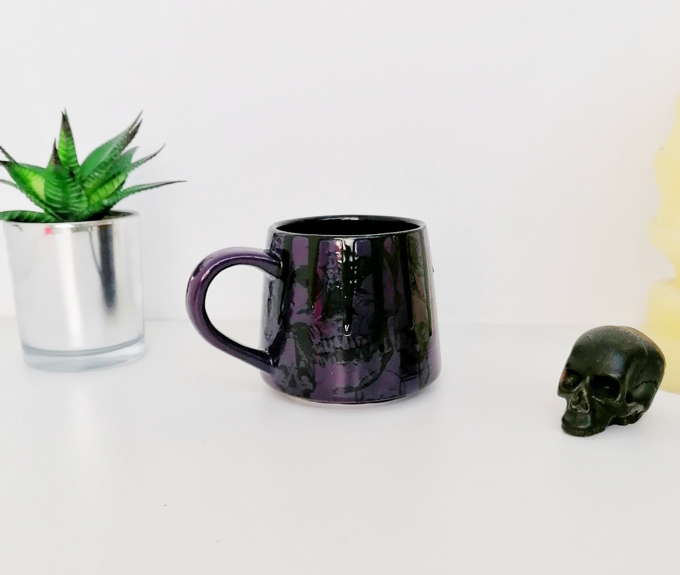 Purple Skull Mug Stumpy Skulls Mugs Gothic Cup Tea Coffee - Etsy