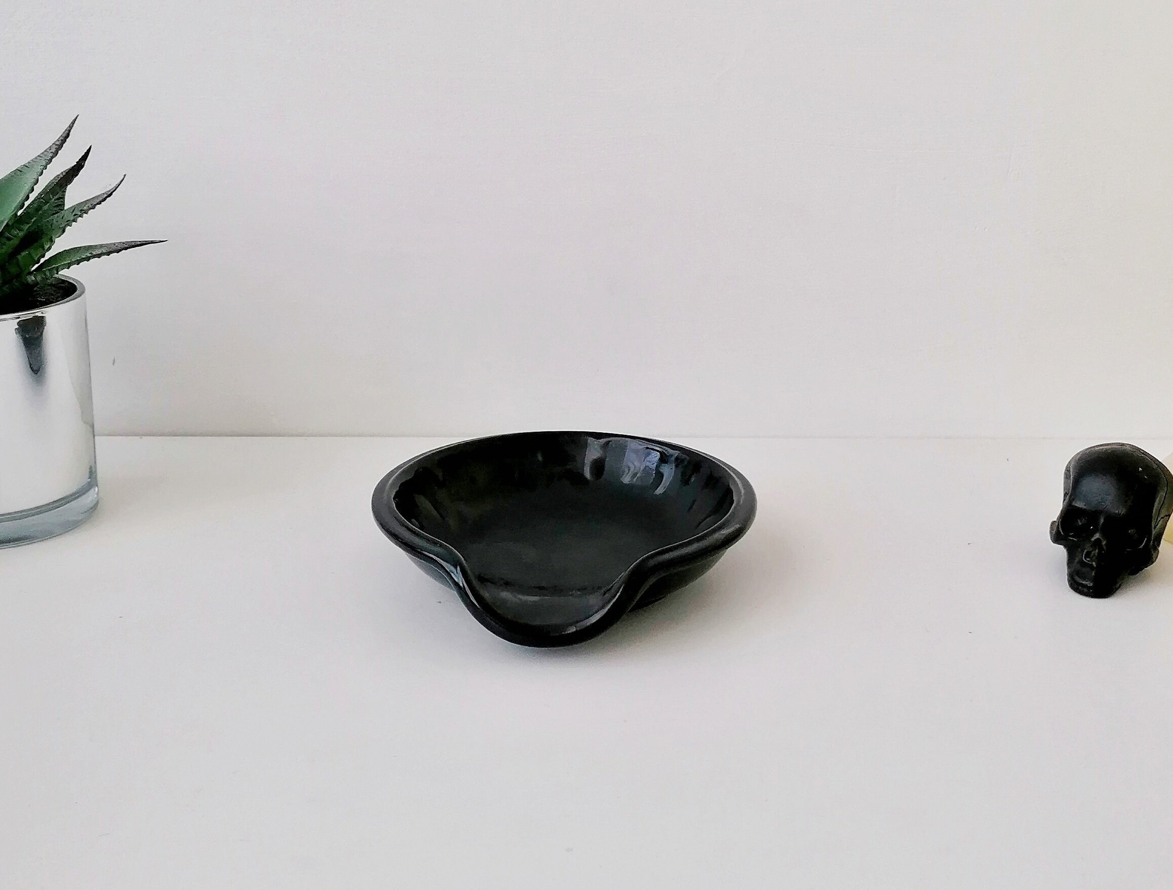 Skull Spoon Rest Gothic Skulls Black Goth Kitchen Utensil Etsy