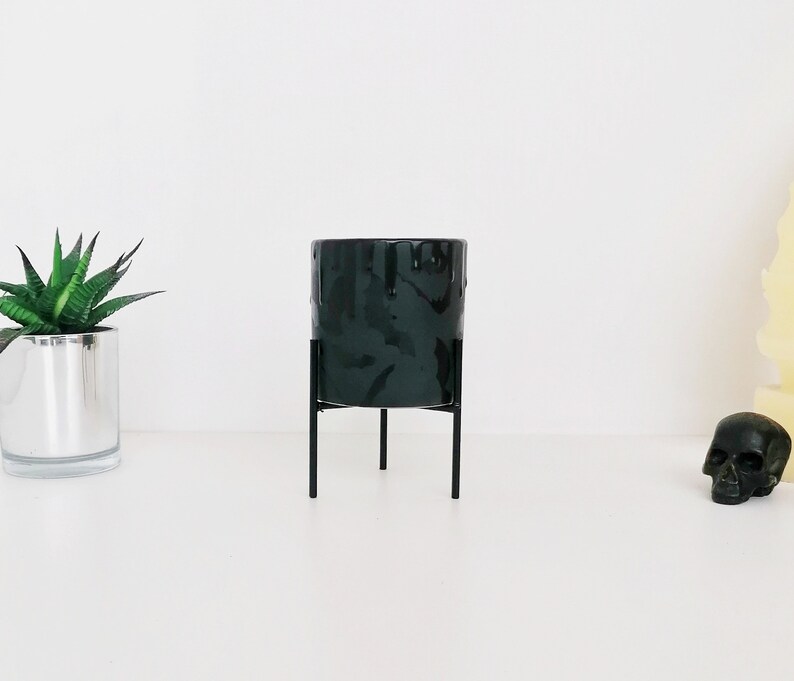 Bats Planter Pot, Bat Indoor Planters, Gothic Plant Stand, Goth ...