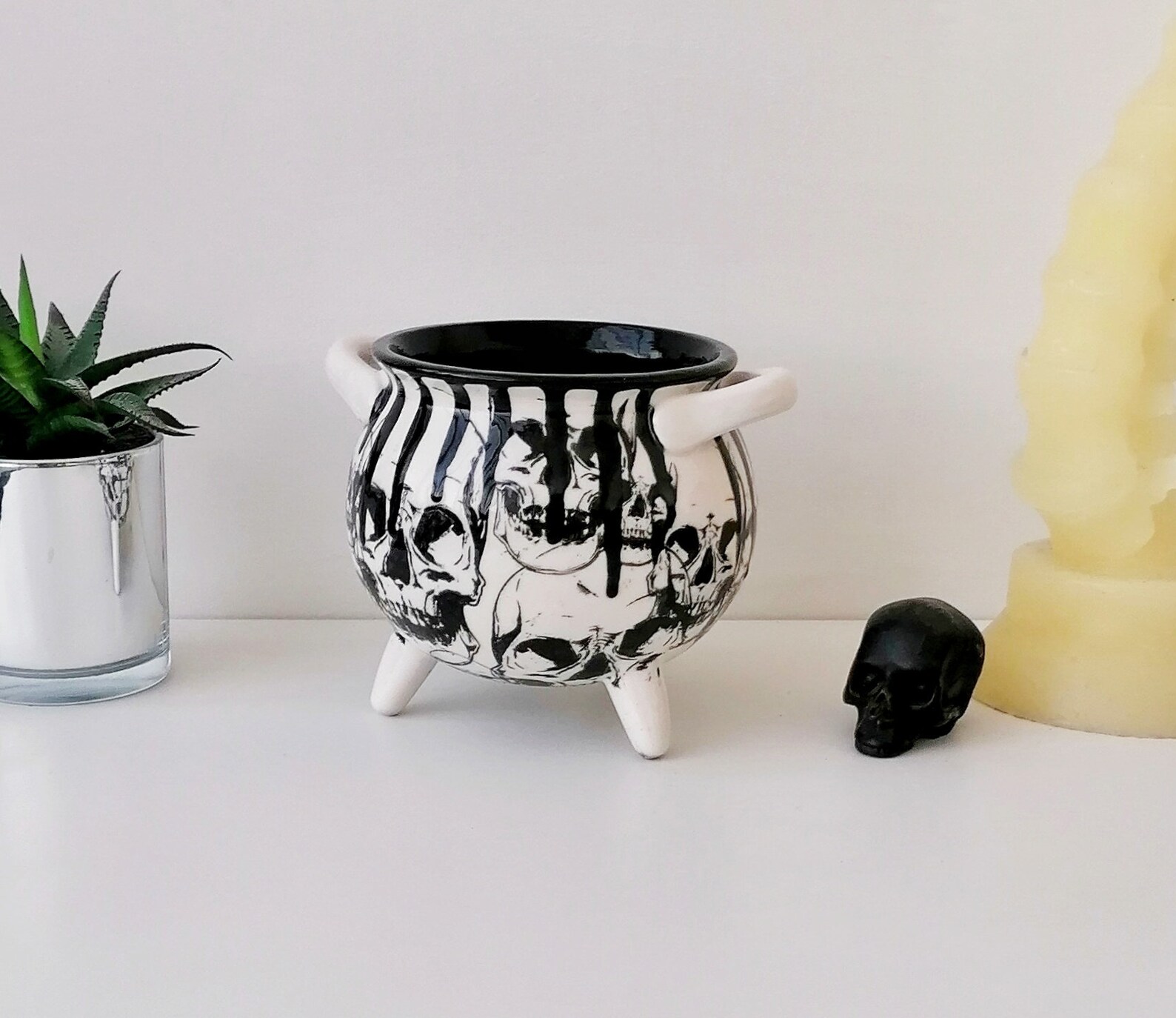 Skull Witches Cauldron Skulls Witch Bowl Gothic Soup Bowls Etsy