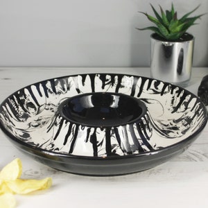 Chip Dip Platter, Gothic Skull Design, Party Serving Dish, Table Centrepiece, Goth Skulls, Weird and Wonderful, Ceramic Xmas gift, Christmas