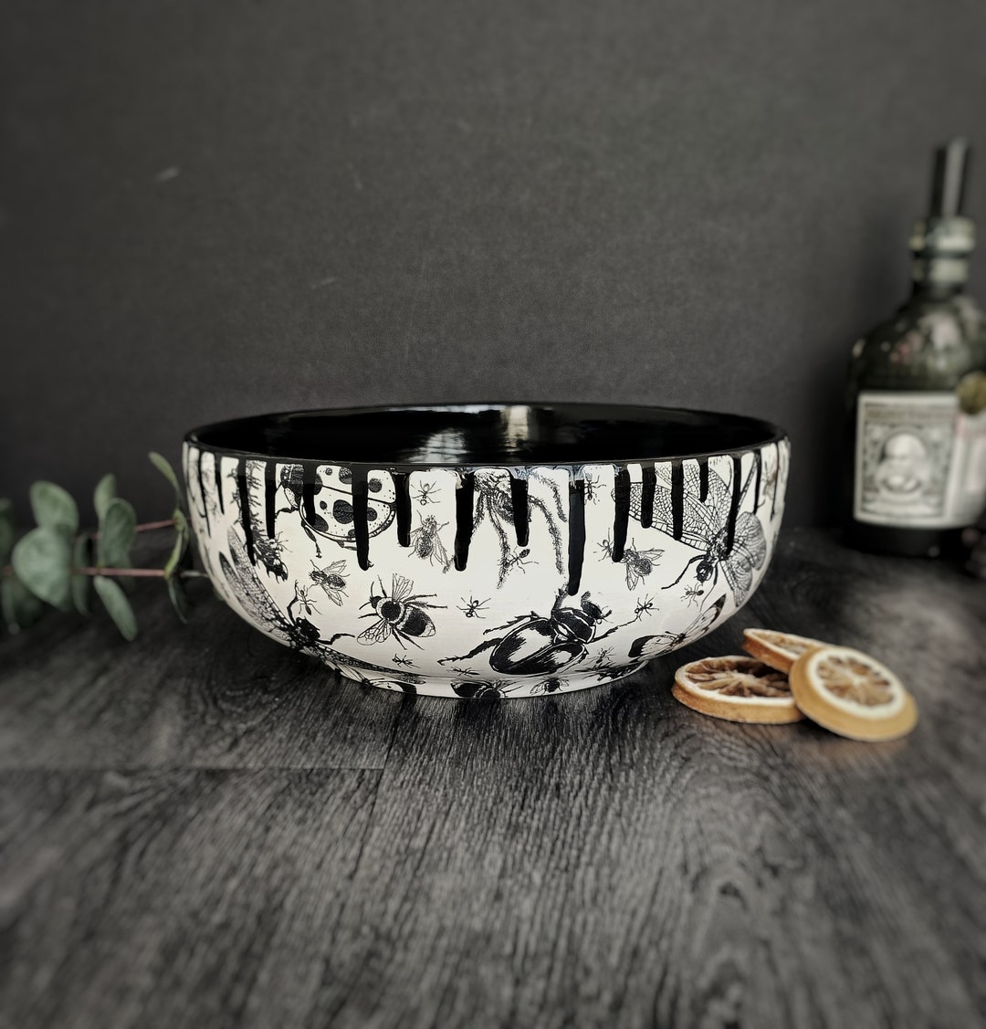 Bug Fruit Bowl, Ants Fly Ladybug Ceramic, Creepy Crawlies Design ...