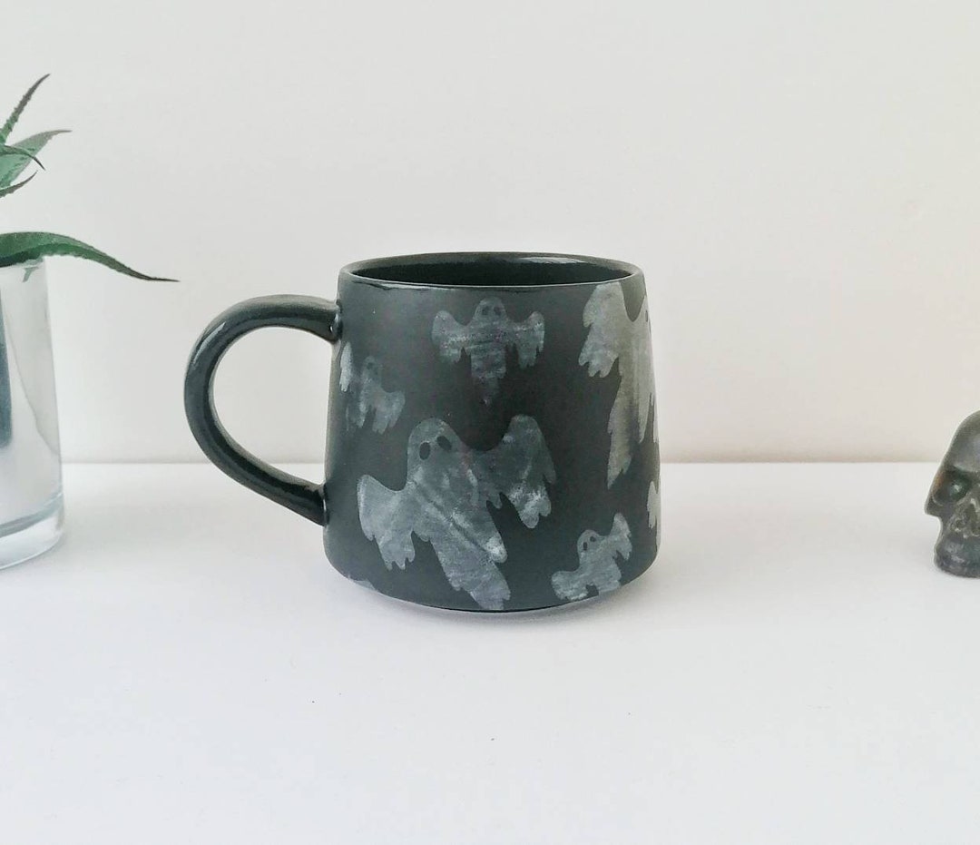 Ghost Stumpy Mug, Spooky, Ghost Gothic Cup, Tea Coffee Lover, Huge Cups ...