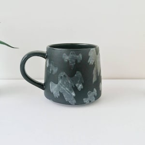 Ghost Stumpy Mug, Spooky,  Ghost Gothic Cup, Tea Coffee Lover, Huge Cups, Christmas Idea, Unique Gift Ceramic, Macabre Death Dark