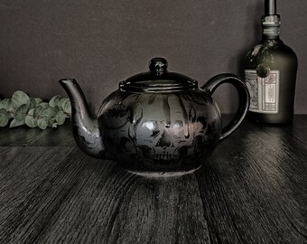 ゴシックスカルセット、ゴススカルティーセット、マットブラックセット