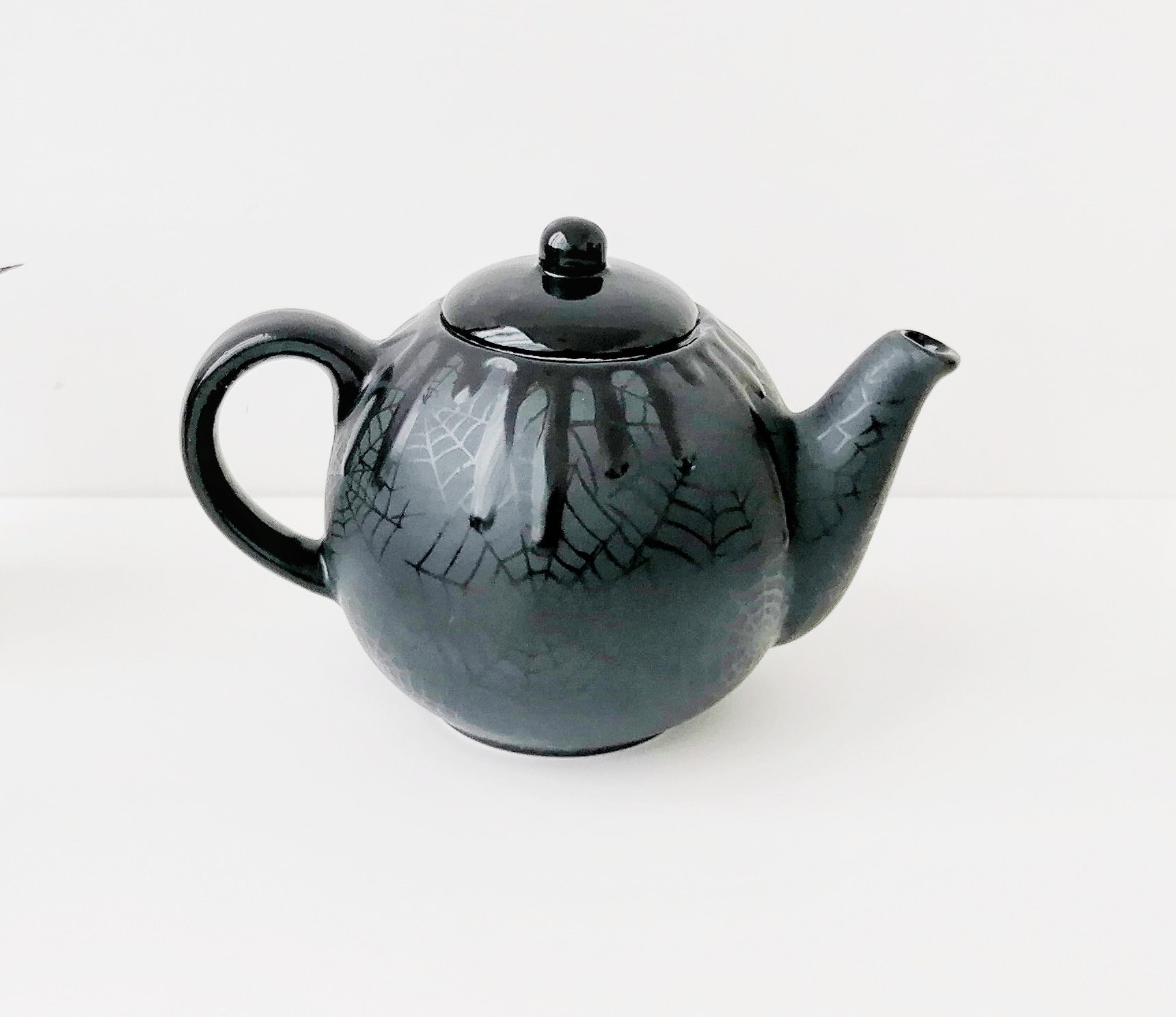 Spider  Teapot Satin Tea Pot Black Gloss Kettle Matte Etsy