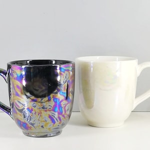 Oil Slick Mega Mug, Pearlescent Style Mugs, Extra Large, Petrol Effect Cup, Tea Coffee Lover, 17 Fluid Ounces, Unique Gift Ceramic image 2