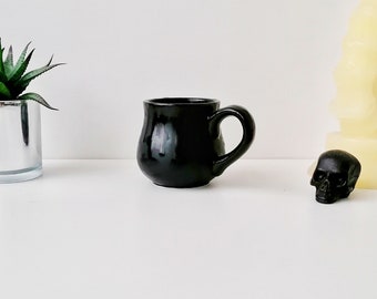 Matte Black Bat Mug, Gloss Drips, Bats Ceramic, Unique cup, Gothic Mugs, Tea Gloss Cups, Luxury Coffee Mug, Goth Gift, Fathers Day