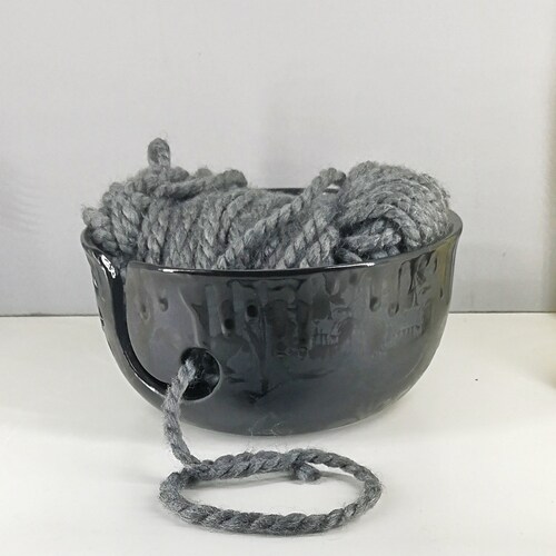 Skull Yarn Bowl Macabre Wool Bowls Gothic Knitting Black Etsy UK