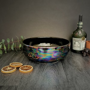 Oil Slick Bowl, Rainbow Fruit Bowls, Petrol Effect Dishes, Salad Server, Large Pasta Dish, Unique Kitchen, Holographic Gift, Weird Wonderful