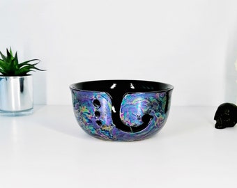 Oil Slick Yarn, Pearlescent Bowl, Petrol Wool Bowls, Lustre Knitting, Pastel Goth, Unique Crochet, Weird Wonderful, Alternative Sewing, Emo