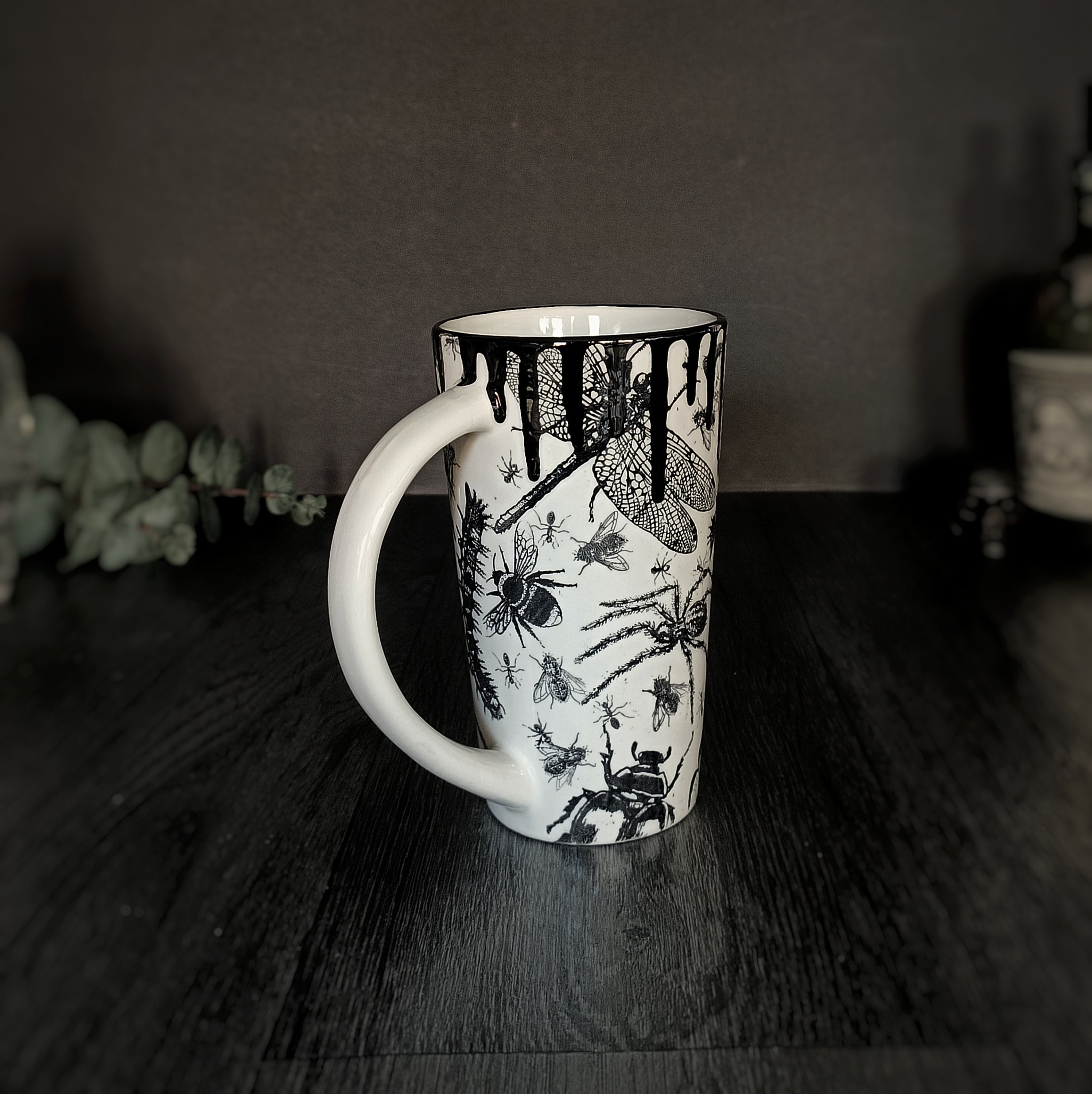 Taza de telaraña negra mate, tazas grandes, copa de telaraña gótica, amante  del café y té, regalo de Navidad, cerámica de regalo única, muerte macabra  oscura, mega taza -  México