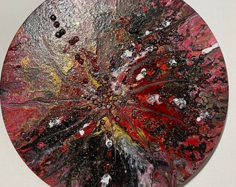 Round canvas painting