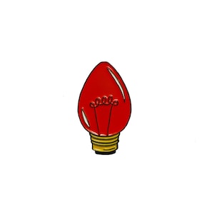 Holiday Bulb Enamel Pin (Red)