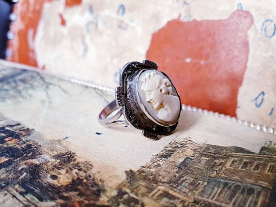 Cameo Ring Art Deco 20s