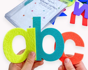 Alphabet Letters- Felt abc Block Letters- Busy Bag for Learning ABC's, Montessori Preschool, Alphabet Toys, Educational Toys, Toddler Toys